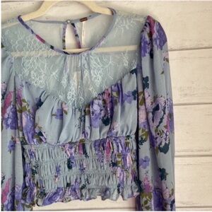 NWT Free People Bohemian Floral Lace Top